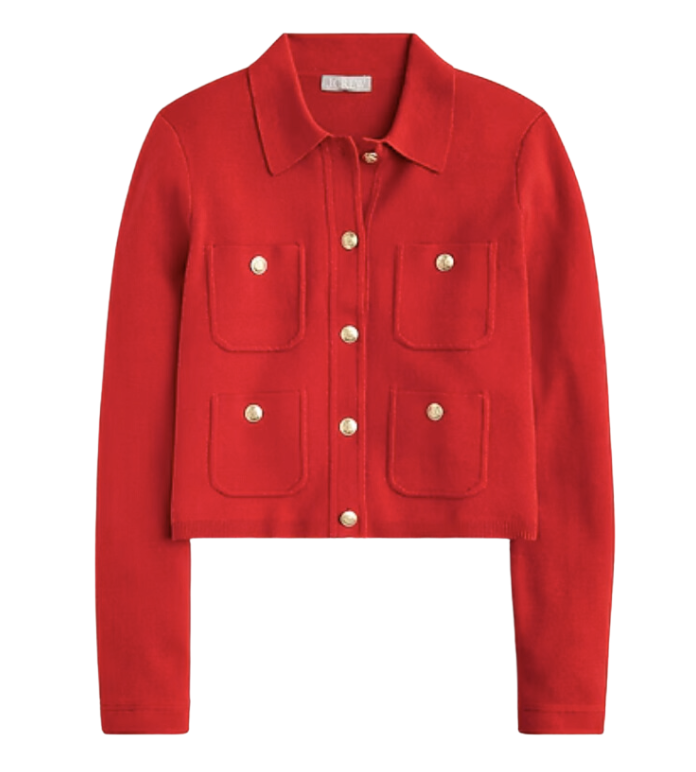 Patch Pocket Sweater Lady Jacket